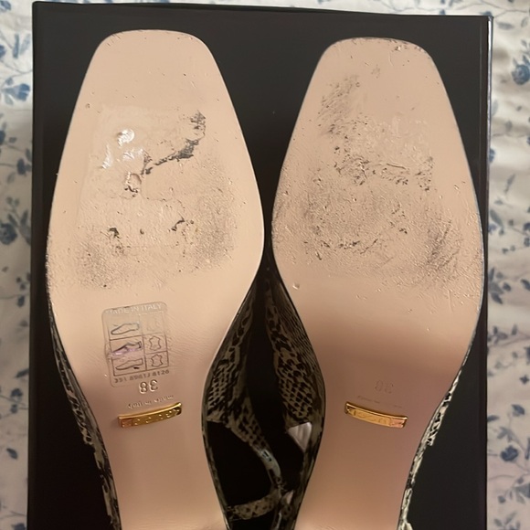 Gucci Calfskin Snake Print Horsebit Platform - Picture 4 of 6